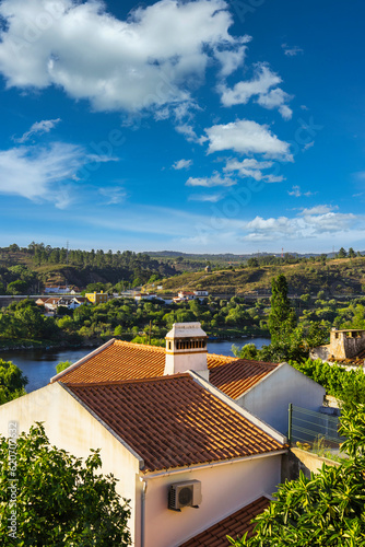 Portuguese traditional houses in the village of Arripiado - Chamusca, located in the margins of the Tagus River, near the Almourol castle photo