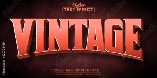 Vintage text, vintage style editable text effect