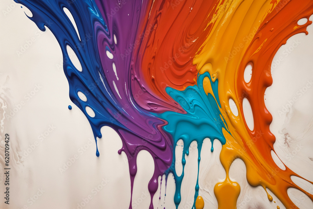 Naklejka premium Abstract painted art background. Abstract colorful brush strokes as a background.