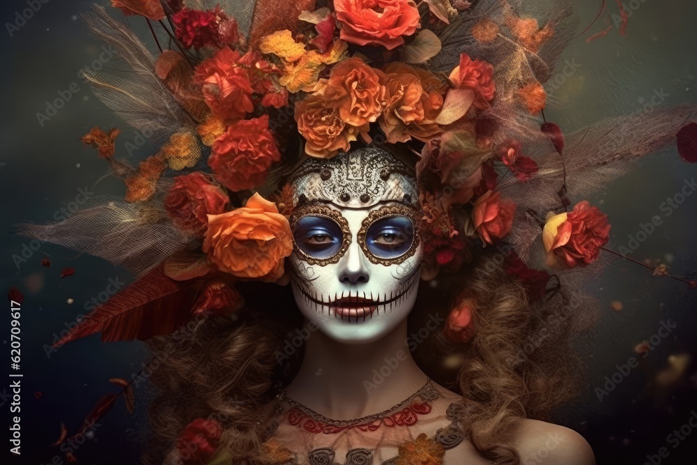 portrait of Santa Muerte portrait of Santa Muerte