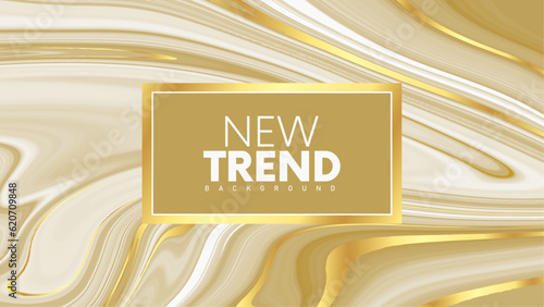 Luxury Gold Marble texture background vector. Panoramic Marbling texture design for Banner, invitation, wallpaper, headers, website, print ads, packaging design template.