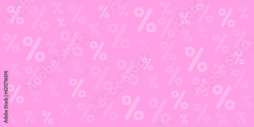 Discount background. Pink sale banner. Vector percent signs special offer advertisement, poster design template.