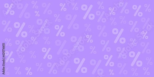 Discount background. Purple sale banner. Vector percent signs special offer advertisement, poster design template.