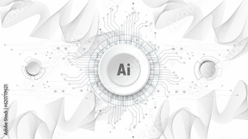 Chatbot OpenAi and line technology network background. Smart AI or Artificial Intelligence vector illustration using Chatbot.Digital technology and Abstract background concept.