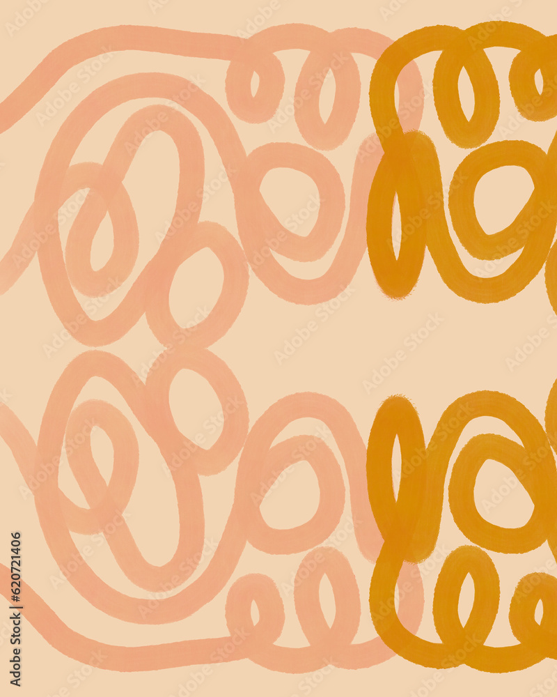 Illustration Of Abstract Twisting, Curving Lines Illustration Of Abstract Twisting, Curving Lines