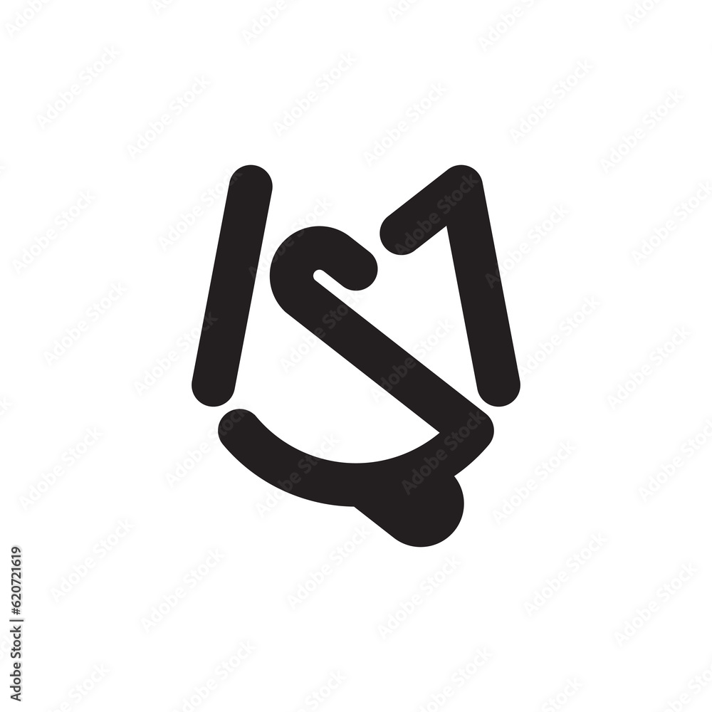 MS letter with smile logo design vector MS letter with smile logo design vector