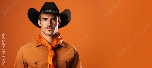 Young Man Dressed as a Cowb...