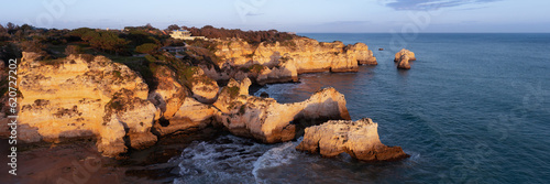 Praia da Prainha Beach aerial the Algarve Portugal photo