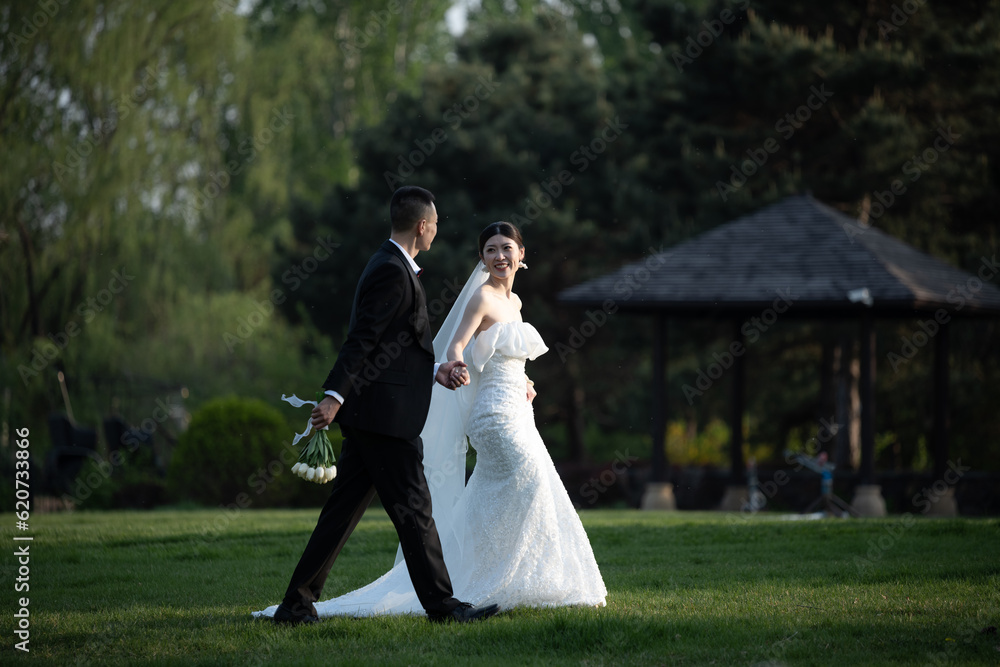 Beautiful couple on their wedding day Beautiful couple on their wedding day