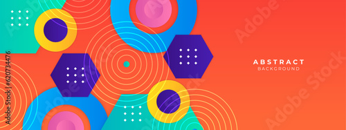 Abstract colorful background with 3d modern trendy fresh color for presentation design, flyer, social media cover, web banner, tech banner
