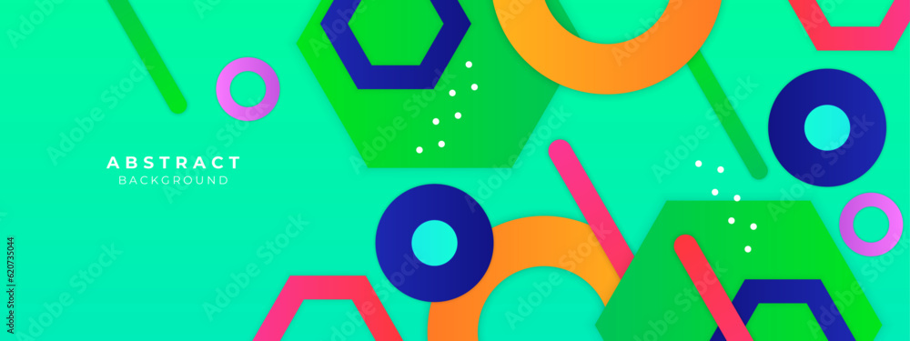 Fototapeta premium Abstract modern geometric shapes vector technology background, for design brochure, website, flyer. Geometric 3d shapes wallpaper for poster, certificate, presentation, landing page