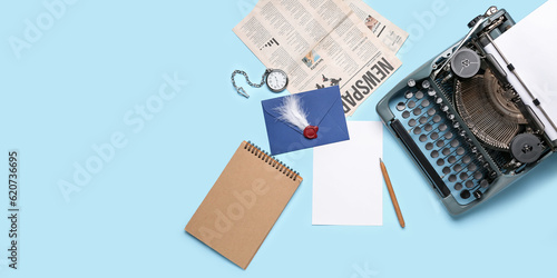 Vintage typewriter, envelop...