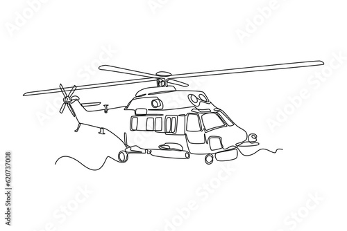 Single one line drawing Army, Air Force and Navy. Military concept. Continuous line draw design graphic vector illustration.