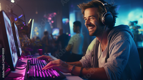 Male Gamer Embraces Gaming Culture