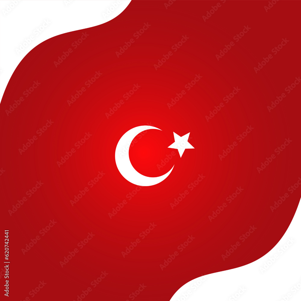 Obraz premium Türkiye Flag with abstract Concept. Independence day background.