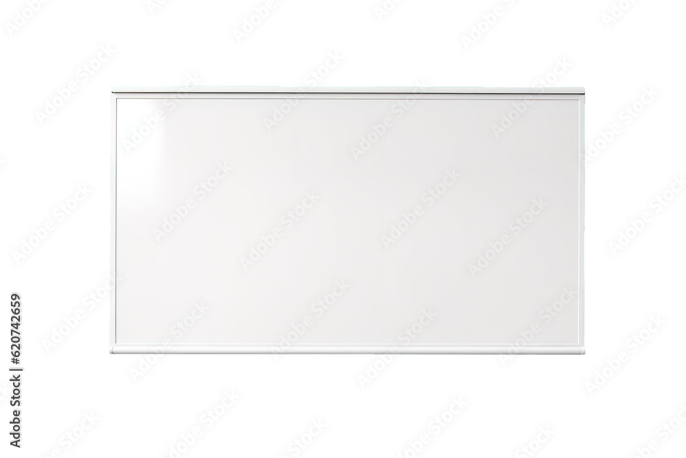 Whiteboard hanging on isolated transparent background Whiteboard hanging on isolated transparent background