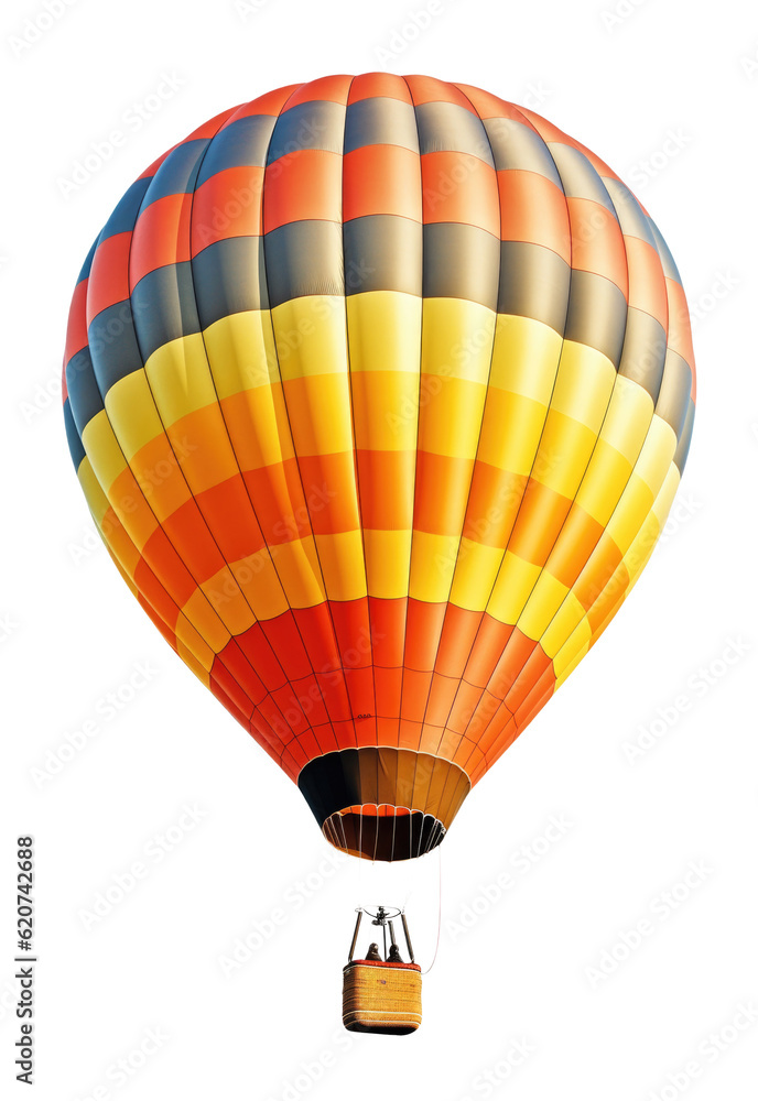 Fototapeta premium Hot Air Balloon Isolated on Transparent Background - Generative AI 
