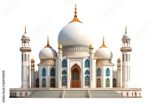 Mosque Isolated on Transparent Background - Generative AI  © RenZen
