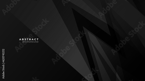 Abstract modern black geometric shapes vector technology background, for design brochure, website, flyer.
