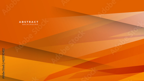 Orange geometric shapes abstract modern technology background design.