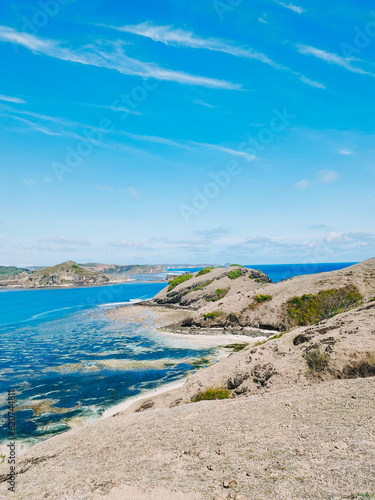 Beautiful seascape with sandy beach and azure sea water in Lombok © AlHuda
