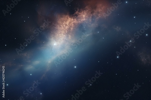 Stunning universe featuring an incredible galaxy against a space background. Generative AI