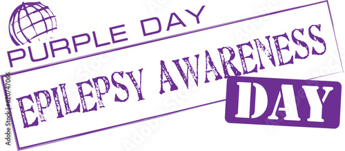 Stamped text Epilepsy Awareness Day