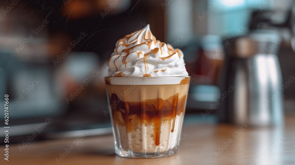 coffee cup filled with iced coffee coffee cup filled with iced coffee