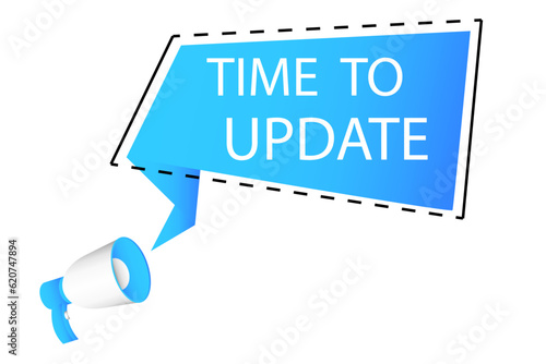 Time to Update. Banner new update. System software update or upgrade.Vector illustration. EPS 10.