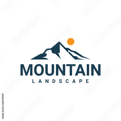 simple mountain adventure logo design inspiration