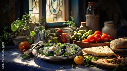 Exploring the Vibrant Cuisine of Greece. Generative Ai
