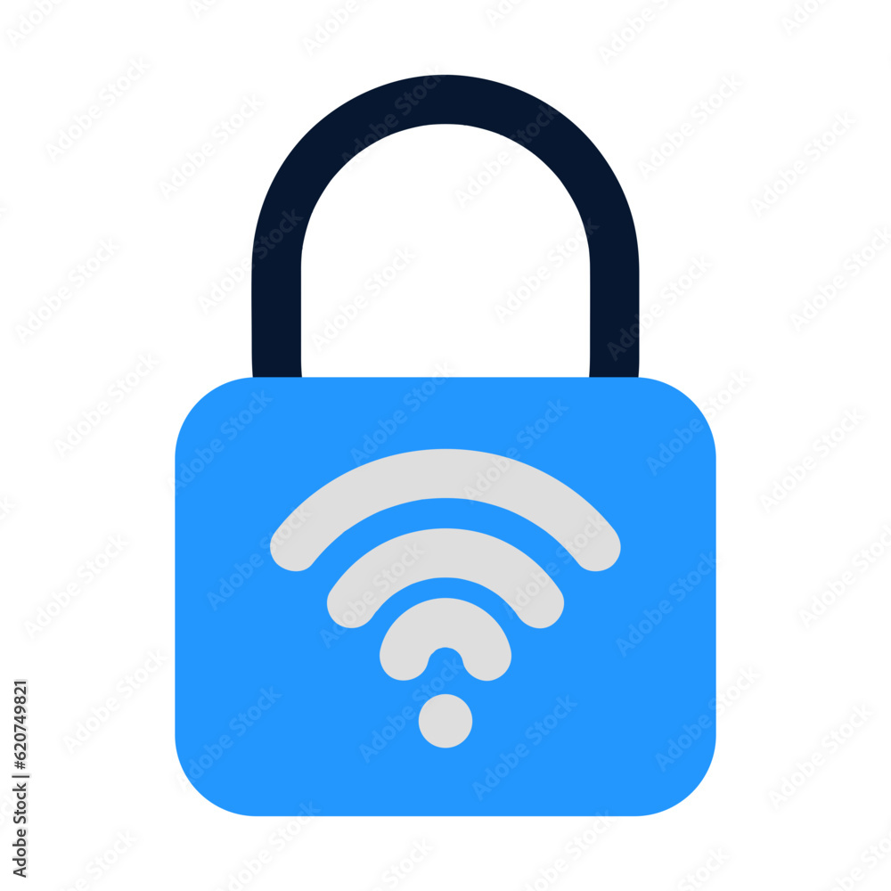 Padlock icon isolated on white background. Flat design, Clean and Minimal style Padlock icon isolated on white background. Flat design, Clean and Minimal style
