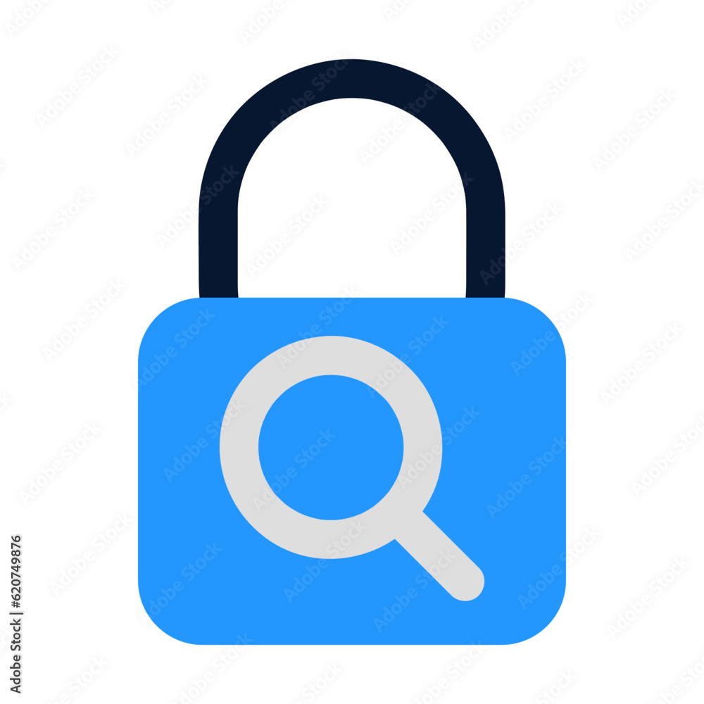 Padlock icon isolated on white background. Flat design, Clean and Minimal style Padlock icon isolated on white background. Flat design, Clean and Minimal style