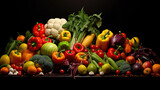 Abundance of Colorful Fresh Produce. Generative Ai