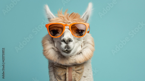 Generative AI, Alpacadorable: A Stylish Alpaca Sporting Sunglasses