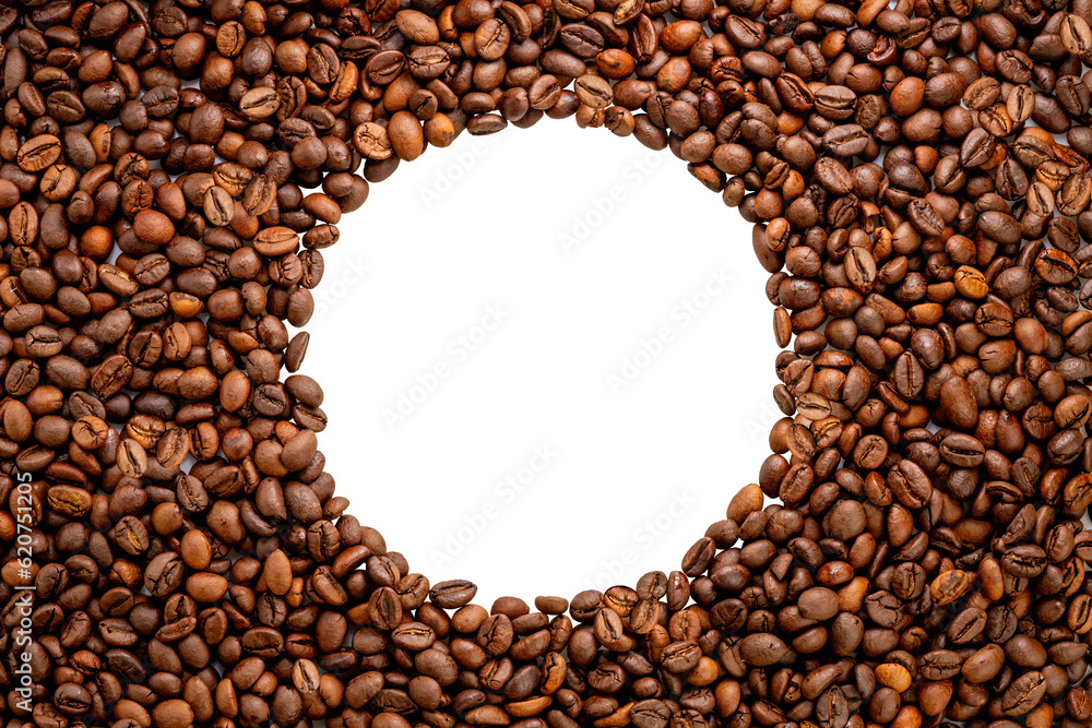 Roasted coffee beans isolated on white background, Roasted coffee beans on white With work path. Roasted coffee beans isolated on white background, Roasted coffee beans on white With work path.