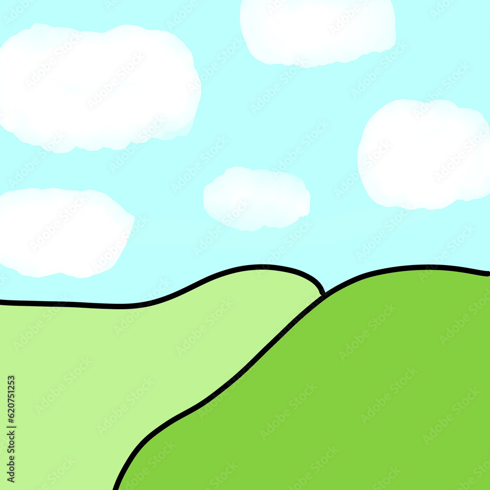 Obraz premium field and sky