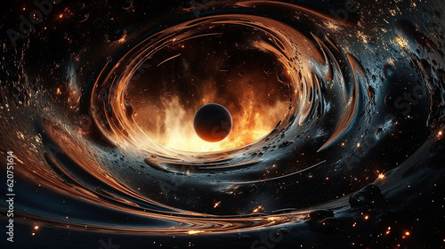 Beyond Event Horizon: An AI-Generated Depiction of a Black Hole in the Cosmos. Generative AI
