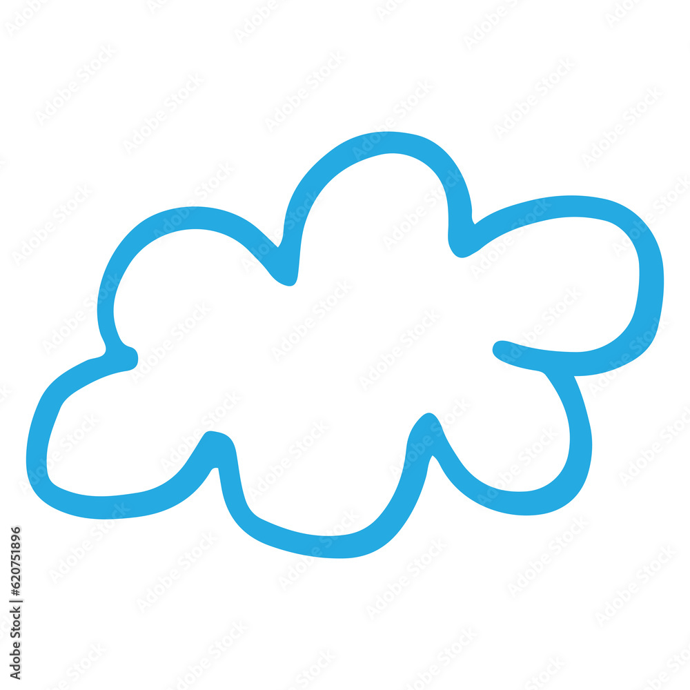 blue cloud icon doddle element blue cloud icon doddle element
