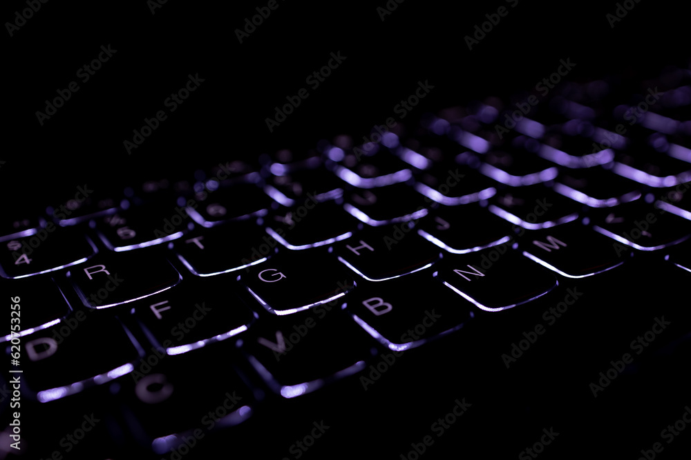 Fototapeta premium Keyboard light closeup