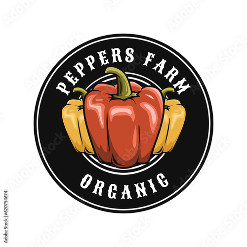 peppers farm logo design
