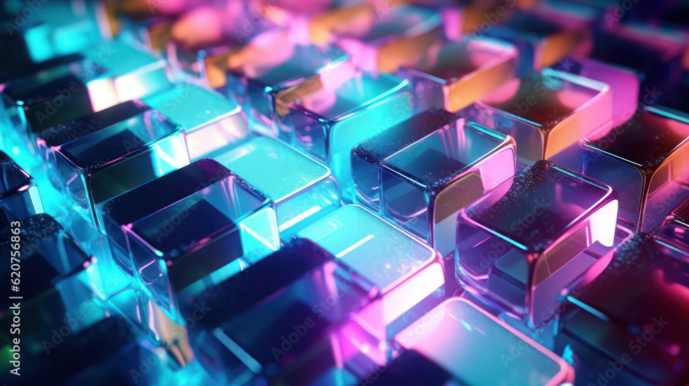 Abstract multicolored background of glass hexagons Abstract multicolored background of glass hexagons