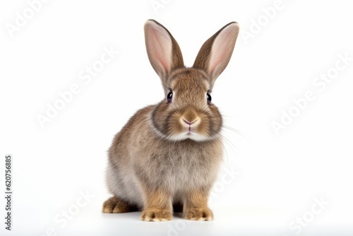 rabbit sitting against white background