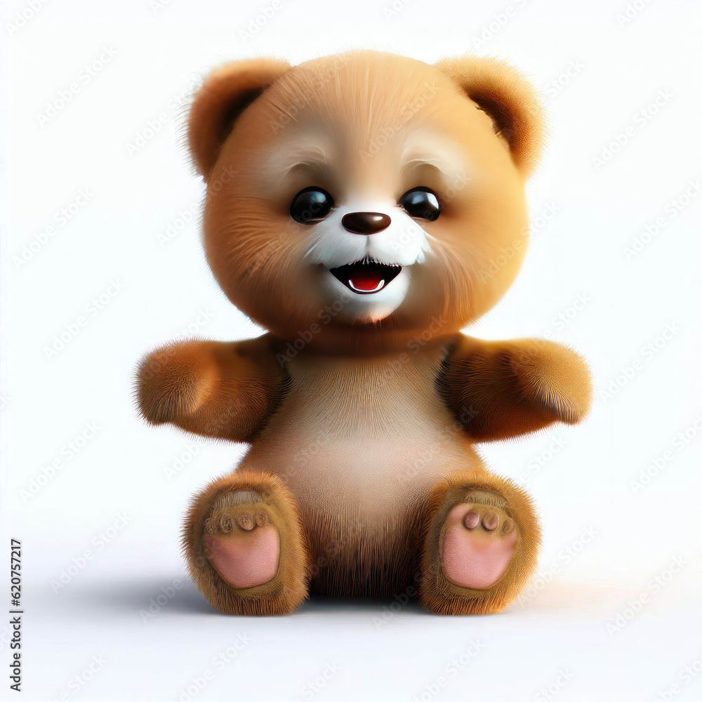 Fluffy Wonder: The AI-Rendered Bear, Generative AI Fluffy Wonder: The AI-Rendered Bear, Generative AI