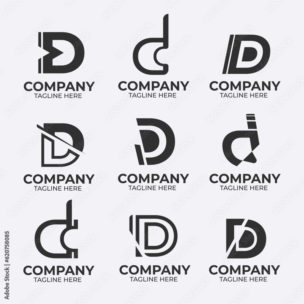 Alphabet D Logo Set Alphabet D Logo Set