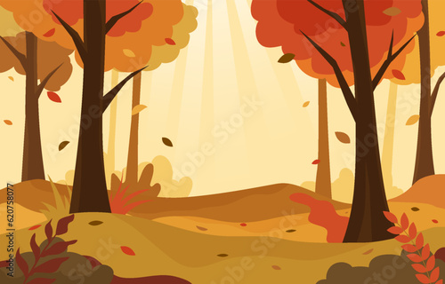 Fall Fallen Landscape Background