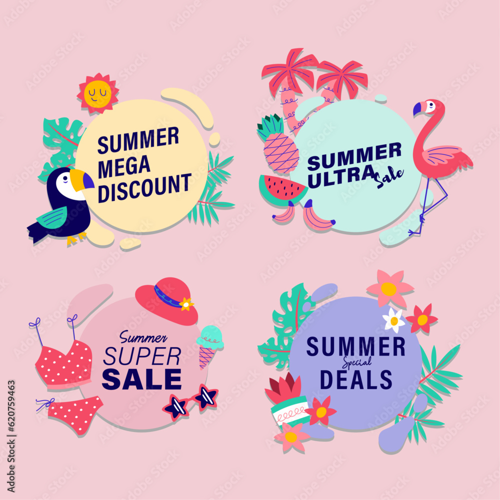 summer sale signs brochure vector. Special price offer coupon for social media post, promotion ad, shopping flyer, voucher, website campaign and advertising summer sale signs brochure vector. Special price offer coupon for social media post, promotion ad, shopping flyer, voucher, website campaign and advertising