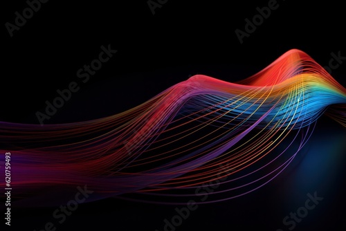 滑らかな線を持つ抽象的な背景、ジェネレーティブ、AI