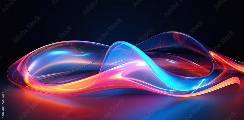 the images of colorful light lines moving over black background the images of colorful light lines moving over black background