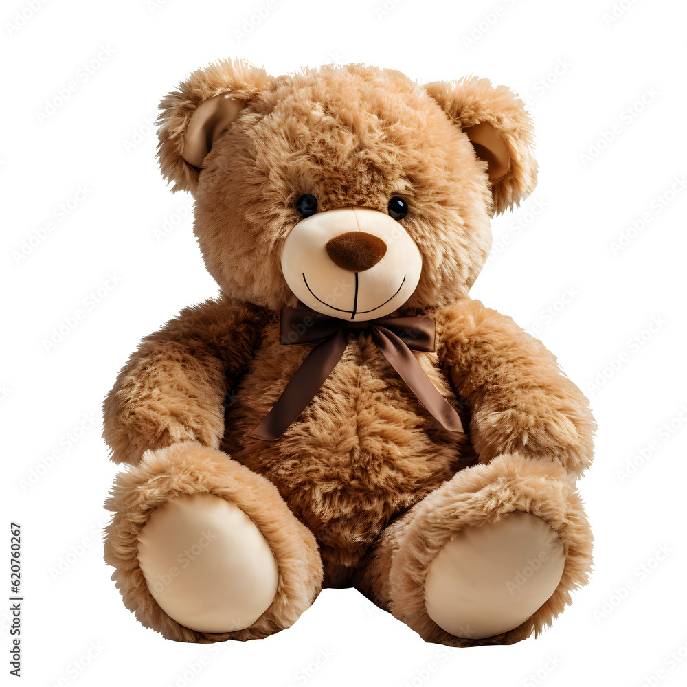 Obraz premium teddy bear isolated on transparent background ,generative ai